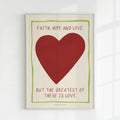 Faith Hope & Love Christian Art Print – Made in Korea