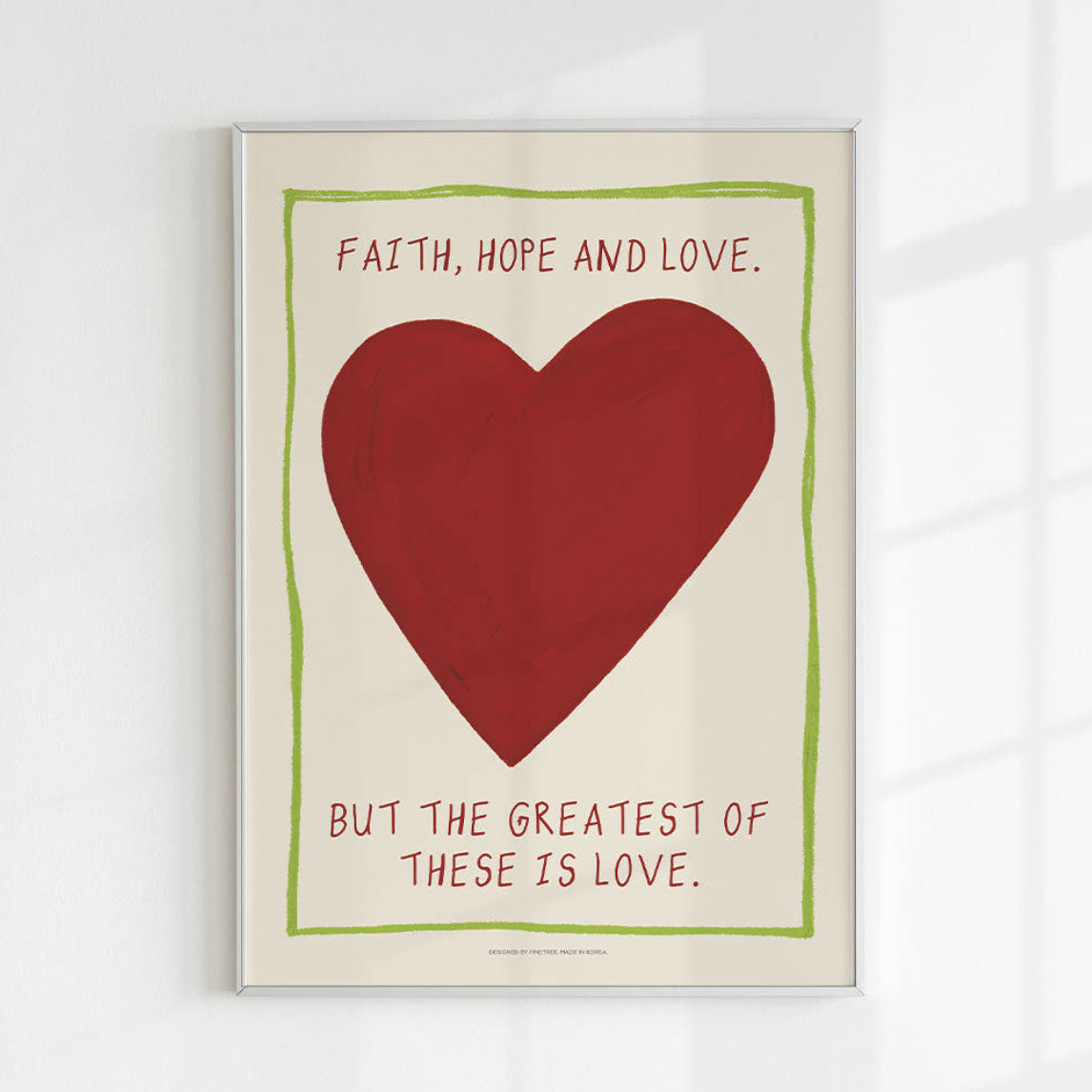 Faith Hope & Love Christian Art Print – Made in Korea