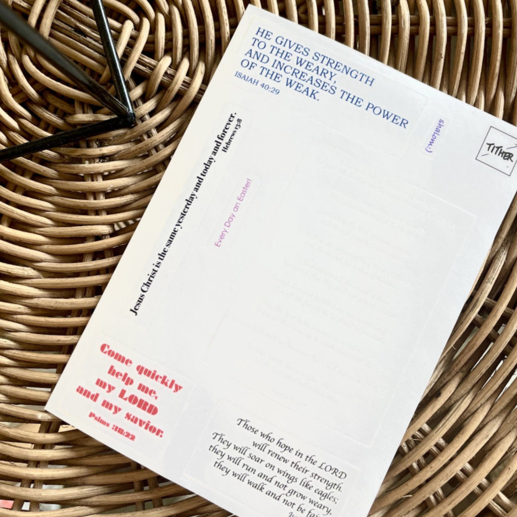 Christian Bible Verse Transparent Sticker Sheet – 7 Scripture Designs | Faith Inspirational Waterproof-Style Clear Decals | Made in Korea