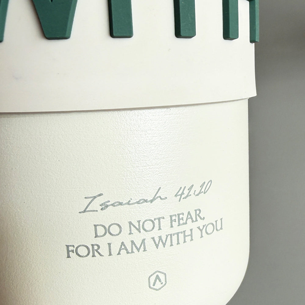 Christian Insulated Stainless Steel Tumbler with Handle – Isaiah 41:10 Scripture, 550ml | 2 Colors