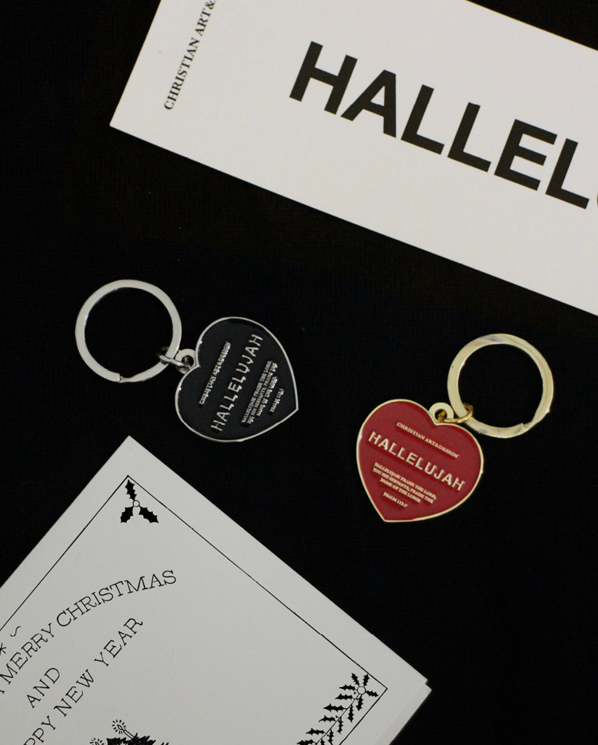 Hallelujah Love Heart Keyring