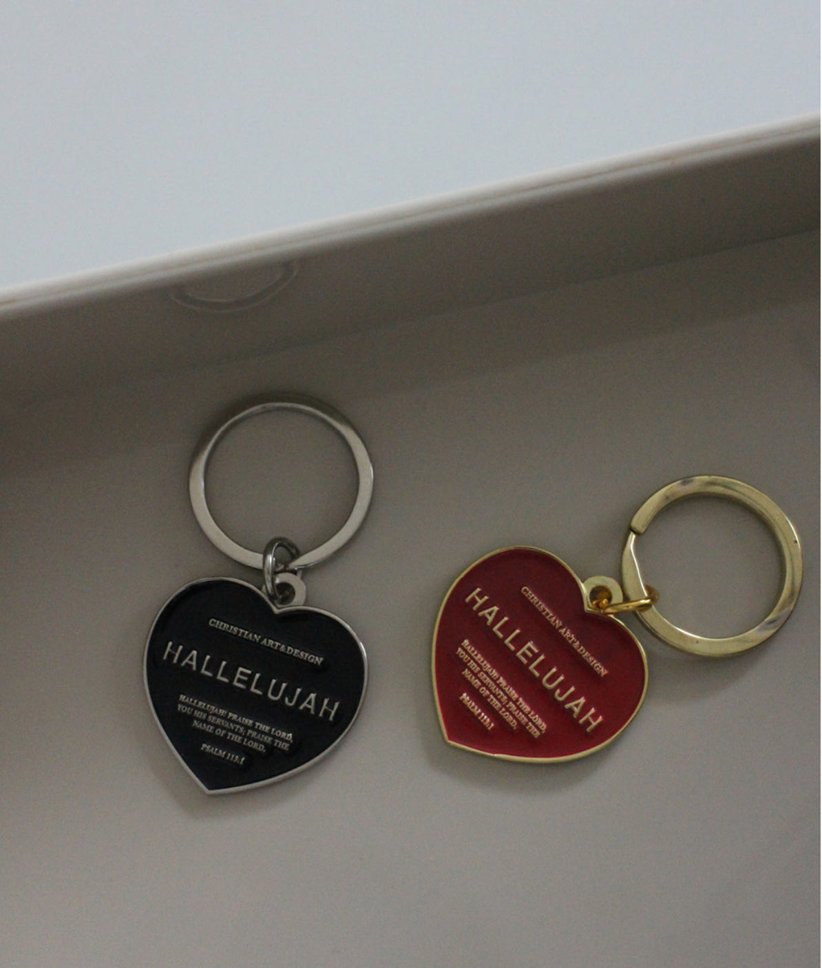 Hallelujah Love Heart Keyring