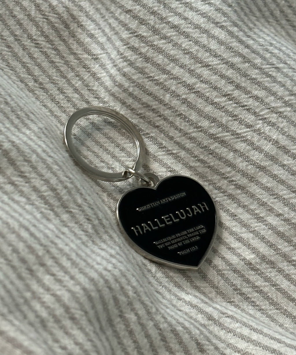 Hallelujah Love Heart Keyring