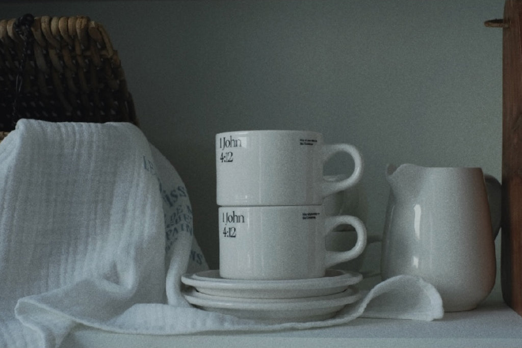 1 John Coffee Cup and Saucer Set