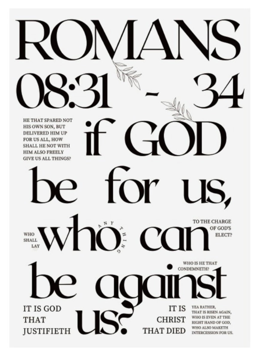 Hallelujah Romans 8 Art Print
