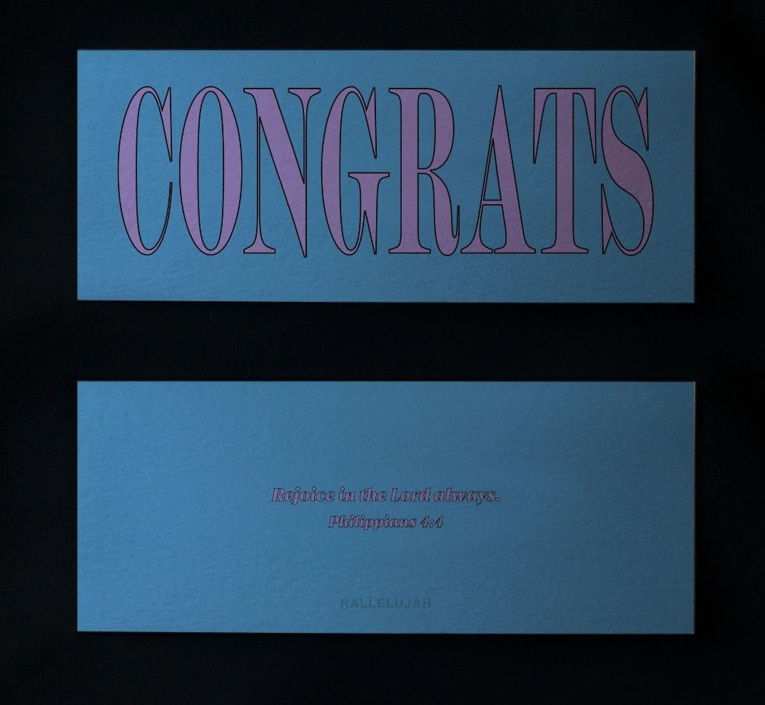 Hallelujah Vintage Shimmer Message Card